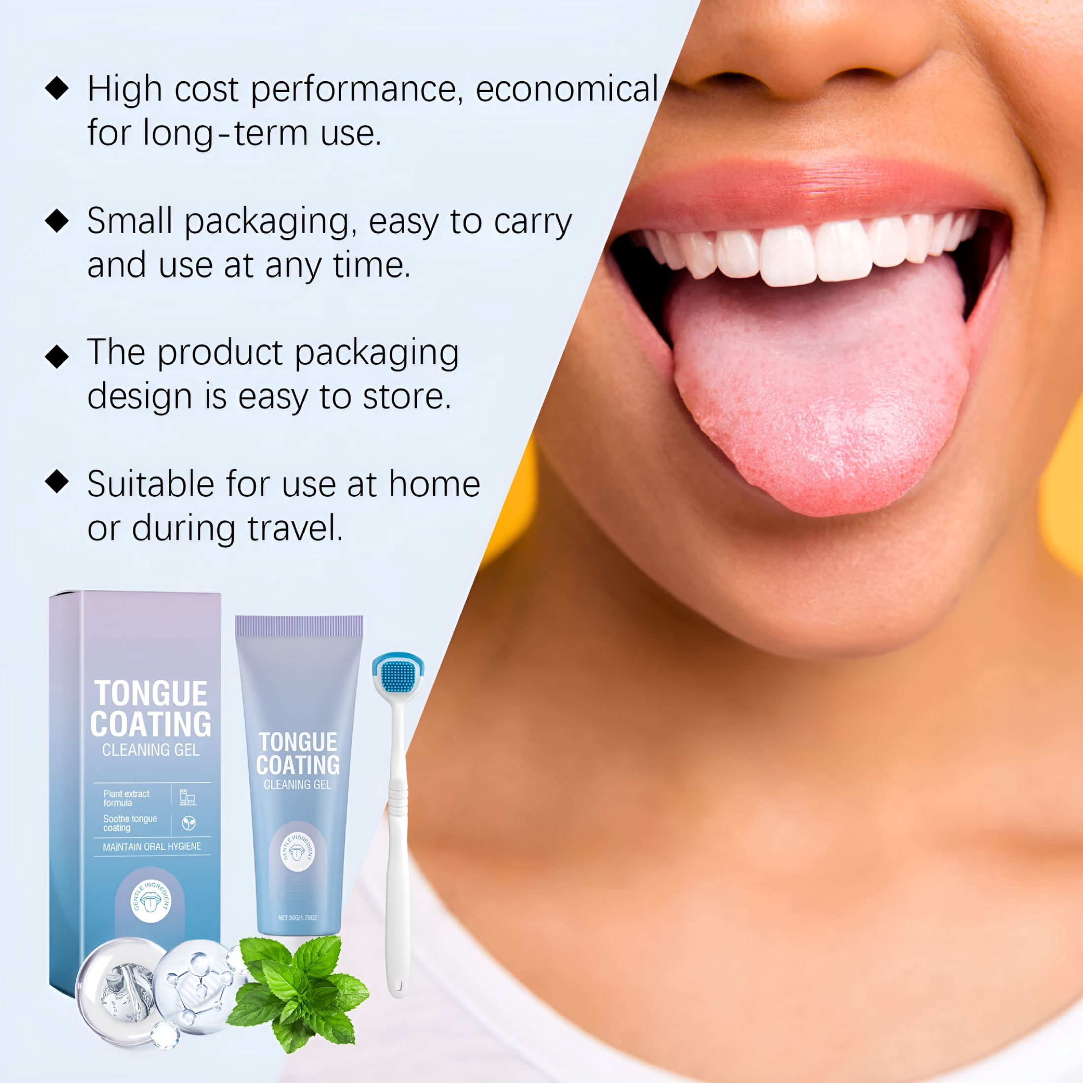 RAGUPEL Tongue Cleaning Gel Scraper Set White Hairy Tongue Treatment ragupel-tongue-cleaning-gel-scraper-set-white-hairy-tongue-treatment
