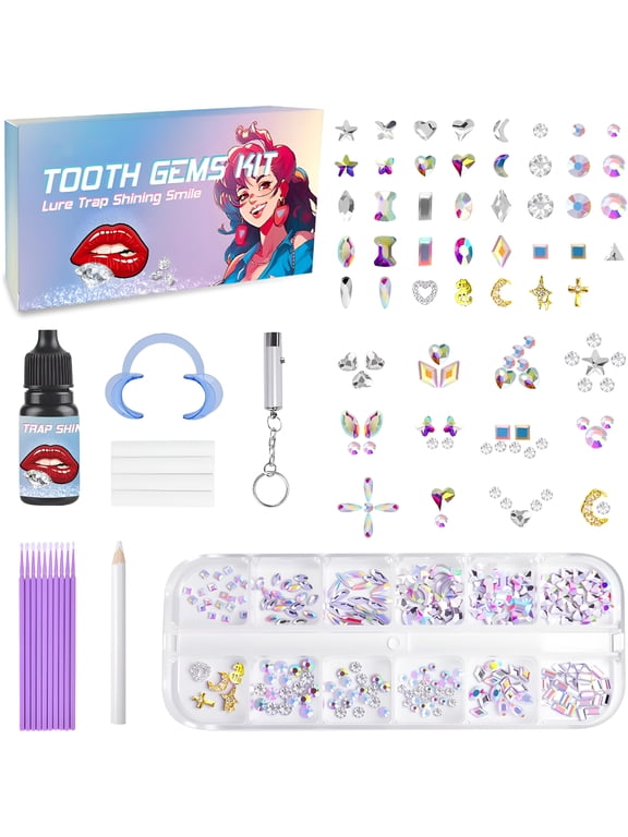 2026 New Tooth Gem Kit, Diy Crystals Jewelry Kit Teeth Gems Set, Professional Fashionable Tooth Gems Starter Set