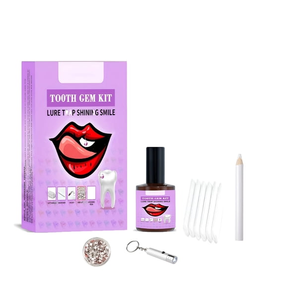 RAGUPEL Tooth Gem Kit,Teeth Jewelry Kit with Glue and Light,Tooth Gems Kit for Teeth,Professional Diy Tooth Gem Kit,Fashionable Crystal for Teeth Sweet Smile Gems