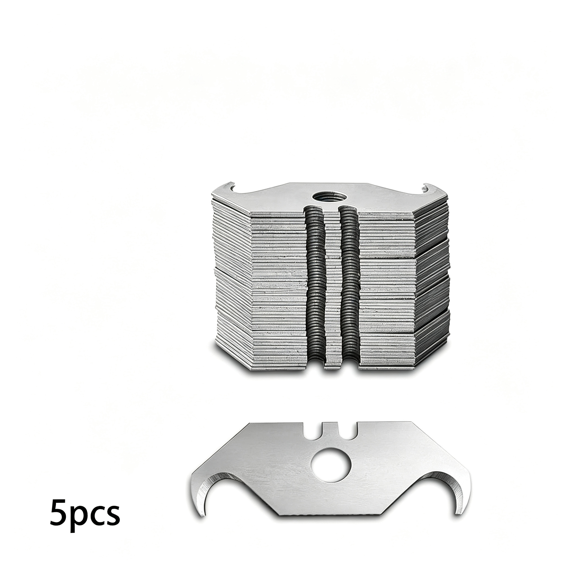 RAGUPEL Utility Hook Razor Blades 50 Pcs with Dispenser, Sk2H Laser Sharpened Hardened, Ultra 3X Sharper and 5X Durable, Heavy Duty Replacement Blades for Carpet, Roofing Blade Knife