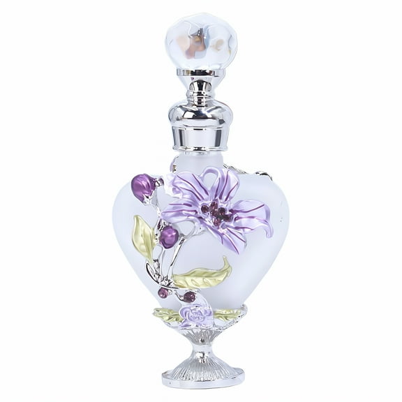 RAGUPEL Vintage Refillable Empty Perfume Bottles, Crystal Perfume Bottles Empty Glass Bottle Heart Shape Decorative Spray Bottle Essential Oil Bottle for Living Room Bedroom Gift