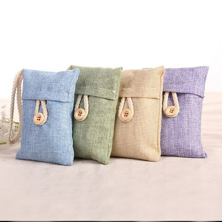 Walbest Bamboo Charcoal Air Purifying Bag Activated Charcoal Bags Odor Absorber Air Fresheners for Home and Car 1 Pack Random Color