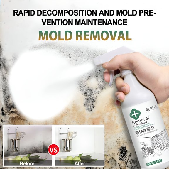 RAGUPEL Wall Molds Remover 500ml,Household Molds Remover Spray Cleaner