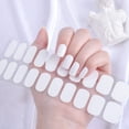 thumbnail image 1 of RAGUPEL White Solid Color Free Nail Light/Lamp Gel Nail Stickers 20 Extra-Long Manicure Strips Gel Nail Strips, 1 of 7