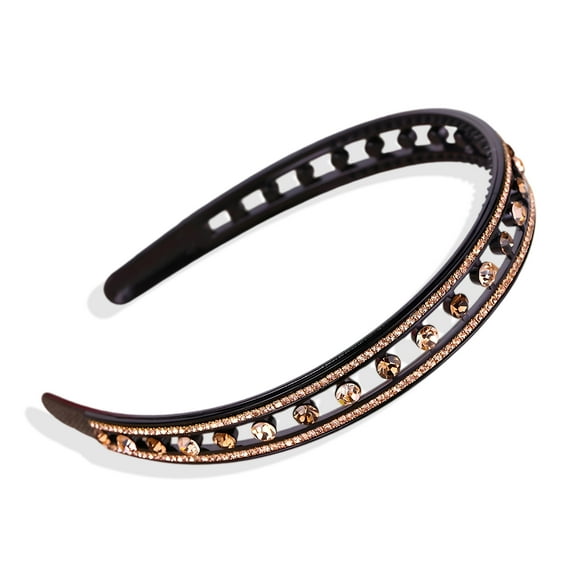 RAGUPEL Womens Headbands,Cozy Velvet Non Slip Crystal Headband,Elegant Pearls Perfect for Parties Headbands for Women Non Slip,Champagne