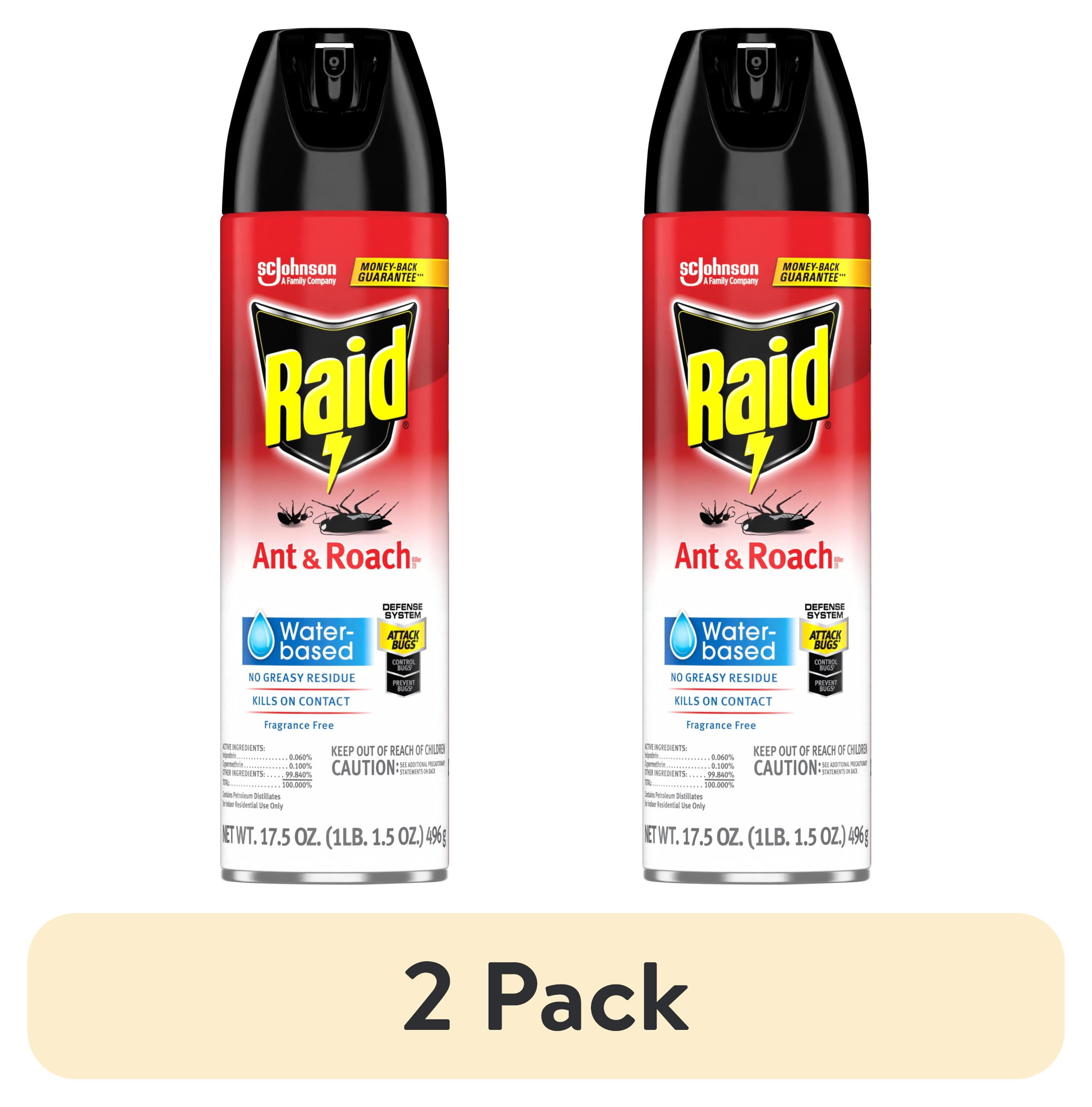 (2 pack) RAID® ANT & ROACH KILLER WATER BASED 17.5 oz