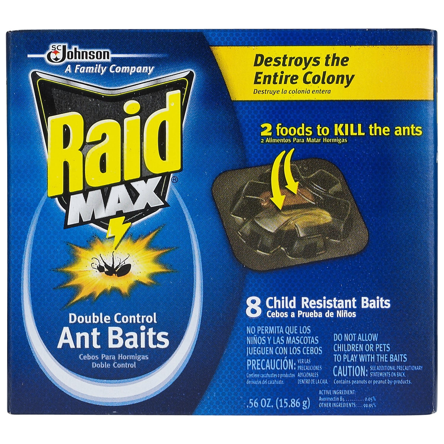 RAID MAX? DOUBLE CONTROL ANT BAIT 8 COUNT