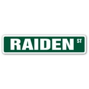 RAIDEN Street Sign Childrens Name Room Sign | Indoor/Outdoor |  30" Wide