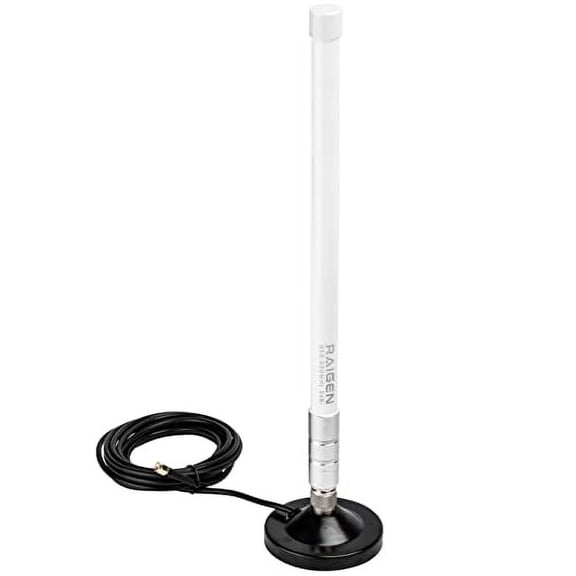 RAIGEN LoRa Fiberglass Antenna & Magnetic Base, N-Male & SMA Male Connector 6.5ft Raigen-200 Cable for 915Mhz Helium Hotspot Miner for MNTD, Nebra, RAK V2, Bobcat, Syncrob, and Sensecap (5.8 dbi)