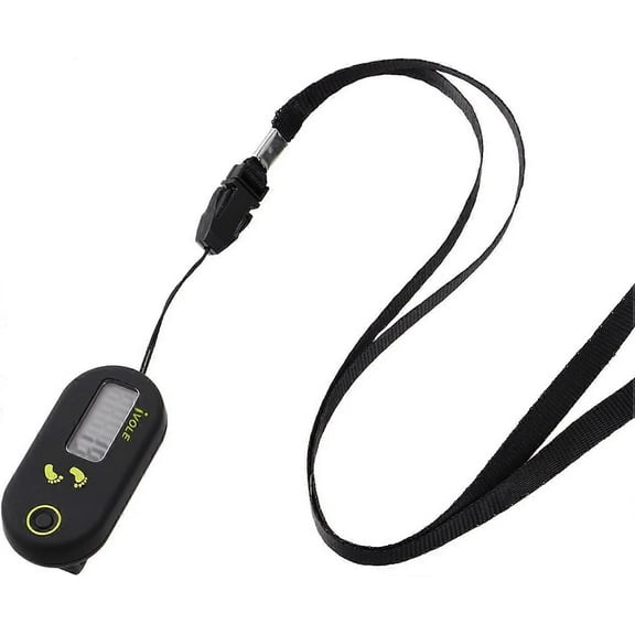 RAIN 3D Digital Pedometer Accurate Step Counter Exercise Time Silent with Clip and Lanyard
