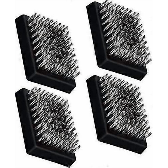 RAIN 4 Pack Replacement Grill Brush Heads, Cordless, Replaceable Heads Compatible With Most Grill Brushes, Best Bbq Cleaner (4 Pcs)