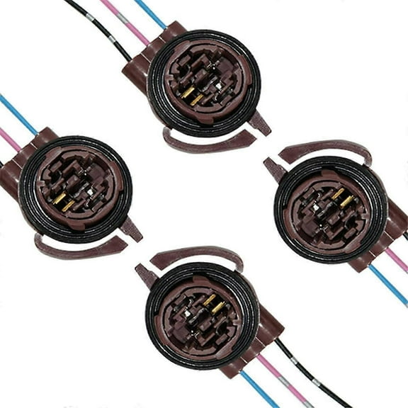 RAIN 4PCS 3157 Pre-Wired Harness Sockets, Car LED Bulbs Socket Adapters, Bulb Pigtail Socket Plug Connec