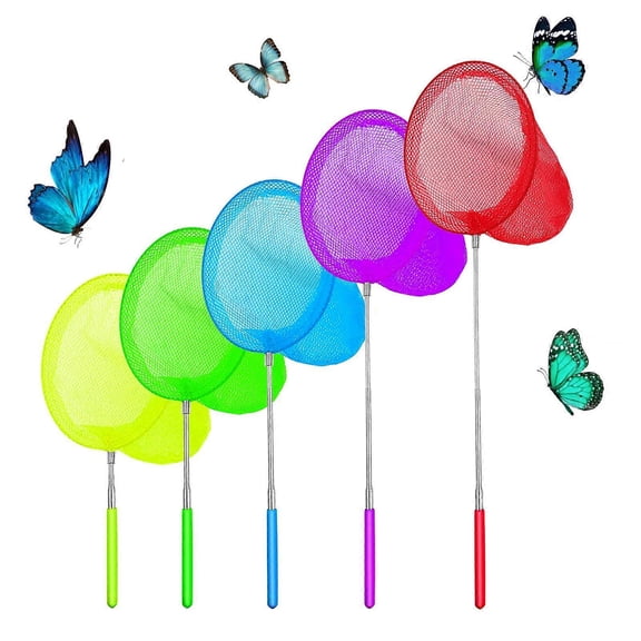 RAIN 5 Pack Telescopic Fishing Nets, Catching Fish Butterfly