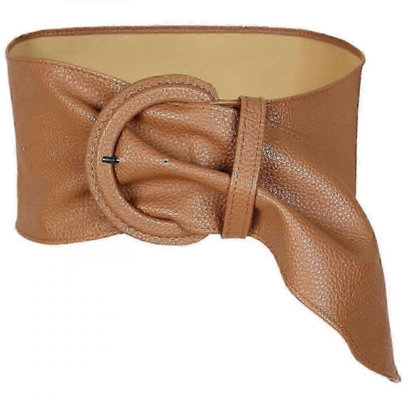 RAIN Casual Leather Corset Belt Buckle Wide Belt For Women Dresses Overcoat Belt CKS