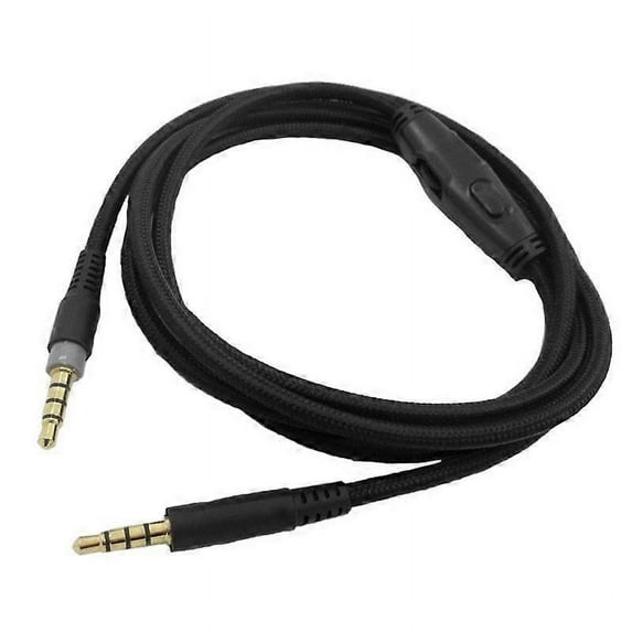 RAIN For -HyperX Cloud Alpha/-HyperX Cloud Core Flight Headphone Cable with Volume Control Sound Control Headphone Cable