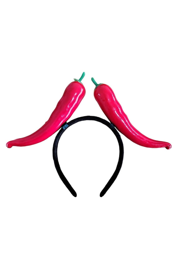 Fun Unique Resin Headband With Realistic Fruit And Vegetable Designs For Birthdays And Festival Celebration GatheringDouble headed red pe