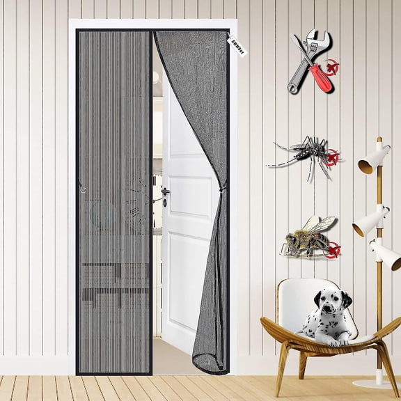 Magnetic Screen Door 80 x 220 cm Anti Mosquito Mesh, Insect Protection for Balcony Door, Cellar Door, Patio Door,for Balcony Sliding Living Room Child