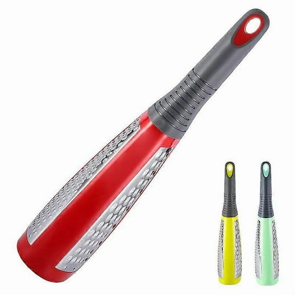 RAIN Multifunctional Grater, Creative Two-in-one Triangle Plane, Double-sided Cheese Plane（red）
