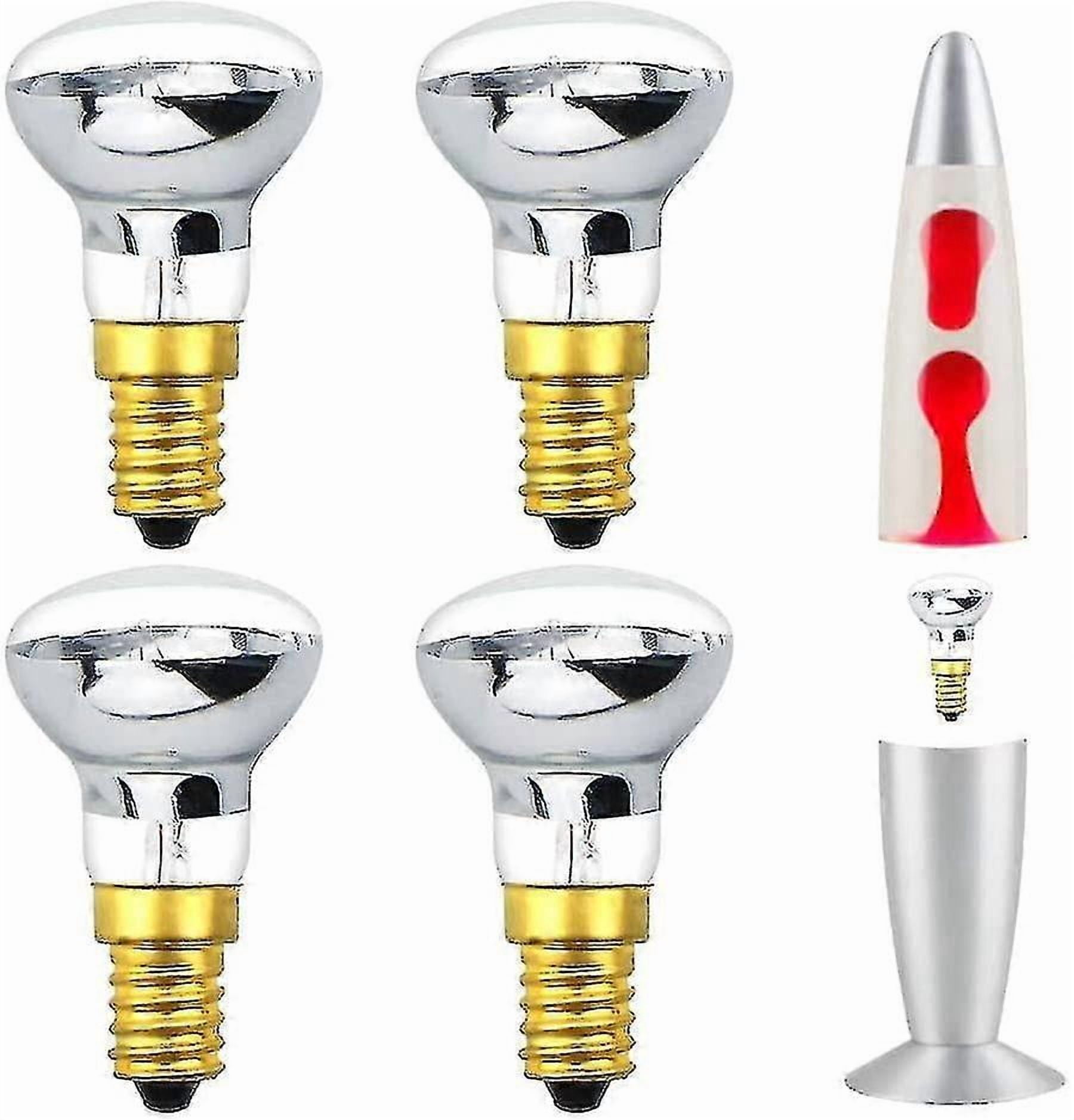 RAIN Pack Of 4 Lava Lamp Bulb 25w E14 R39 Warm White Reflector Bulb - Ses Small Screw Edison Incandescent Spotlight Bulb (energy Class C)