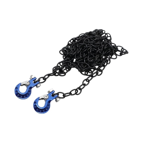 RC Car Tow Hook Chain Universal Decor Sturdy Metal Attractive for 1/8 1/10 1/12 MN82 MN86SK-99S Rock Crawler Off Road Upgradeblue