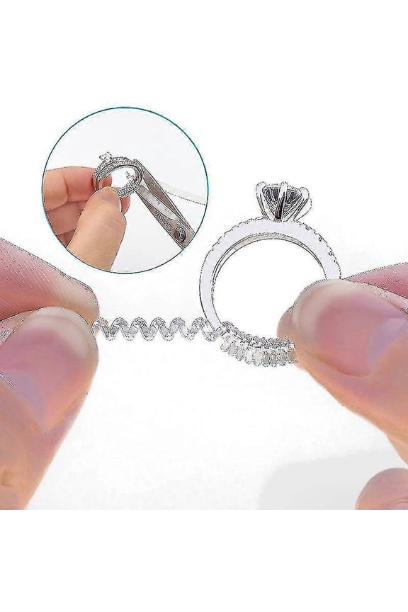 Ring Size Reducer Transparent Silicone Spiral Adjuster Resizer Snuggies 6pcs5mm