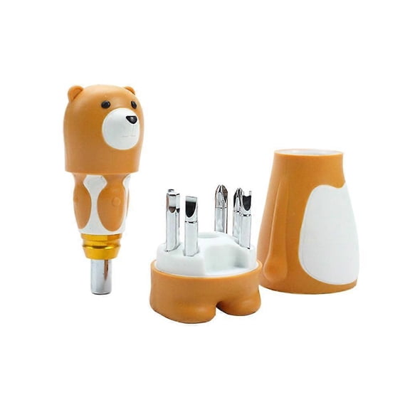 RAIN Screwdriver Set grip Removable Hand Tool bear for repair Kids Toys