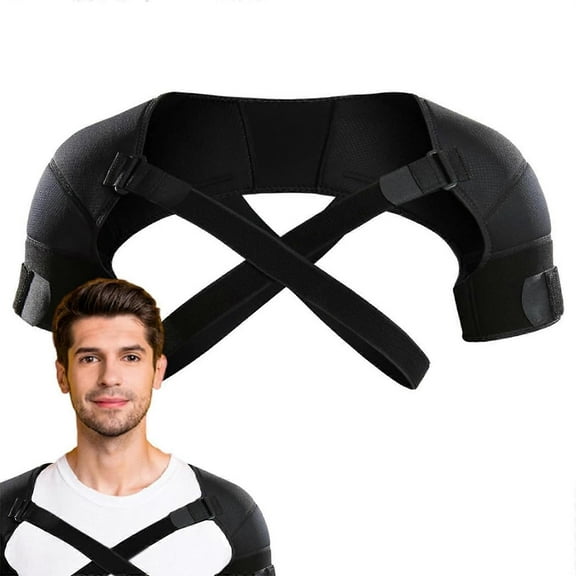 RAIN Shoulder Pain Relief Double Shoulder Support, Double Shoulder Brace, Adjustable Shoulder Brace for Rotator Cuff, AC Joint Pain Relief