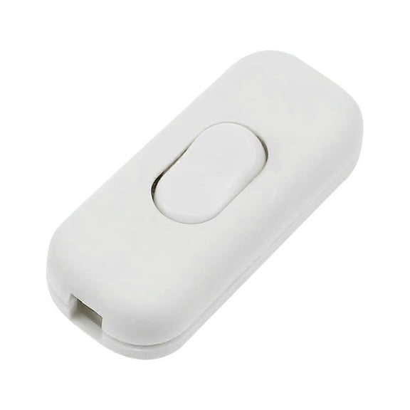 RAIN Torpedo Switch 6 Amp White In-Line Cord Switch For Small Appliance Or Lamp