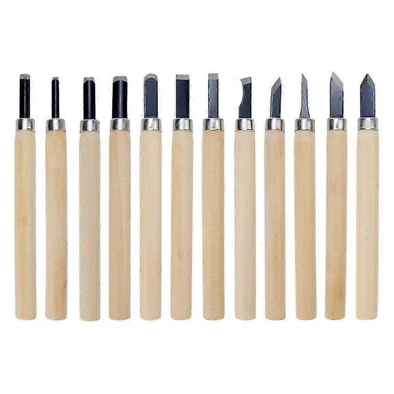 RAIN Wood Carving Tools Kit Professional,Carbon Steel Wood Carving Tools Set of 12,Wood Carving Tools