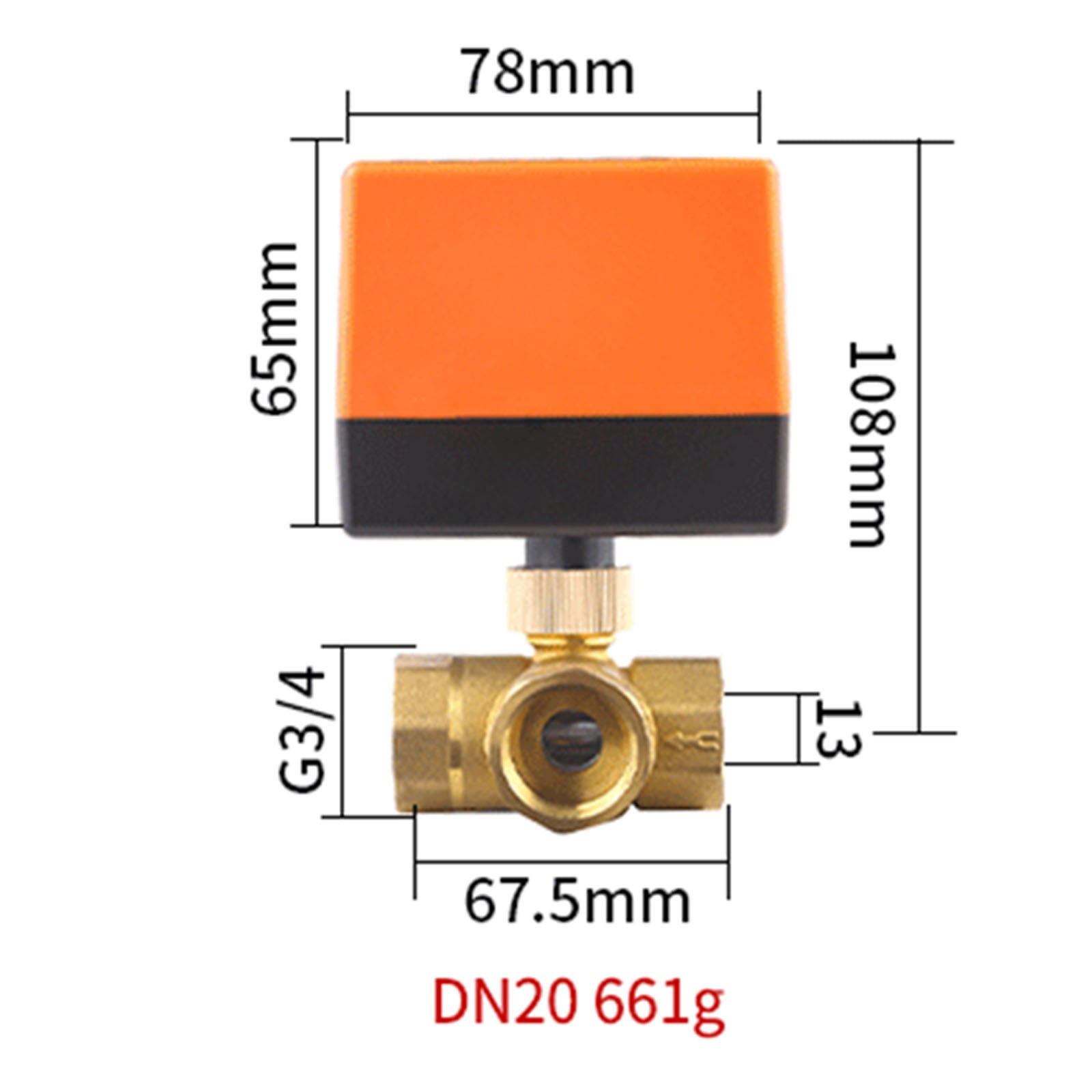 RAINB 3Way Zone Valve Motorised Motor Ball Valve