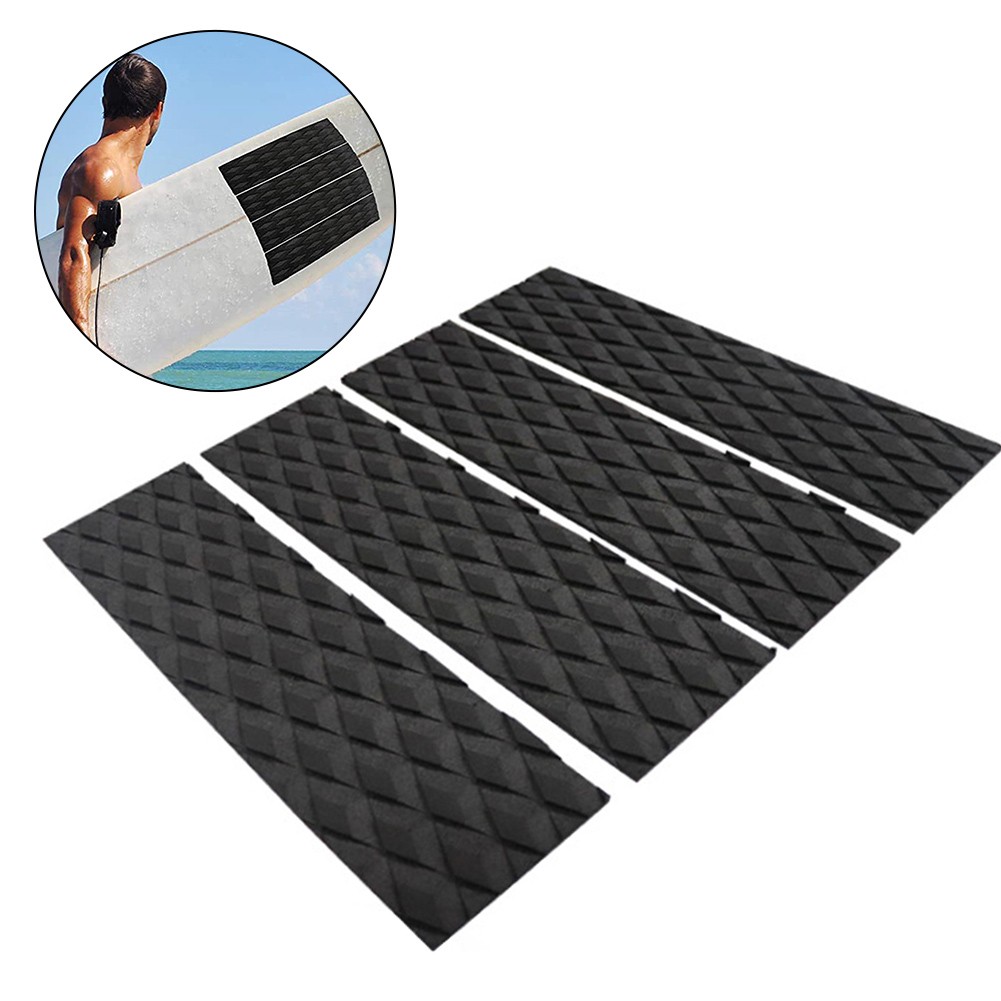 RAINB 4 Pcs Ultralight Eva Groove Surfboard Skimboard Traction Pad Tail Pads