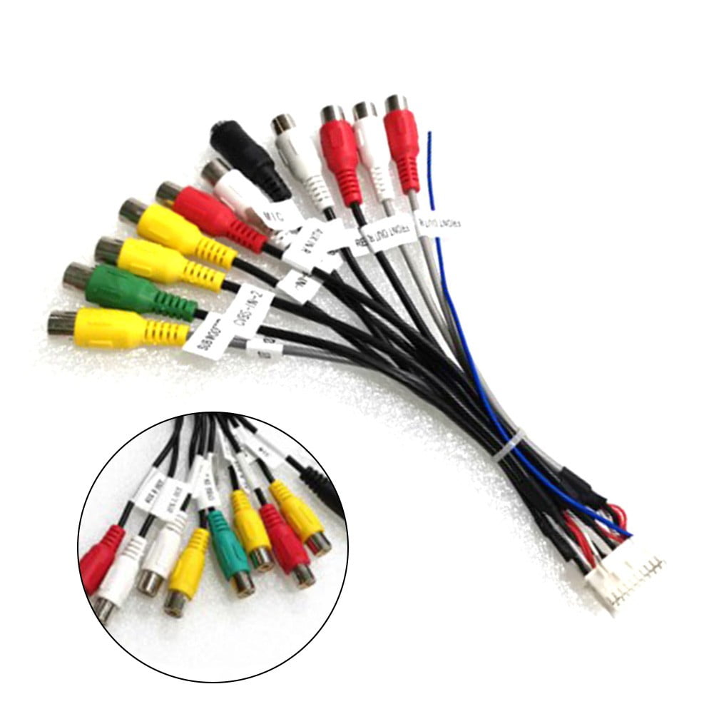 RAINB New Dual Xdcpa10Bt PreAmp/Video Av Input Output & Camera Cable