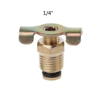RAINB Npt 1/4\" 3/8\" 1/2‘’ Solid Brass Compressor Air Tank Port Fittings Drain Valve C