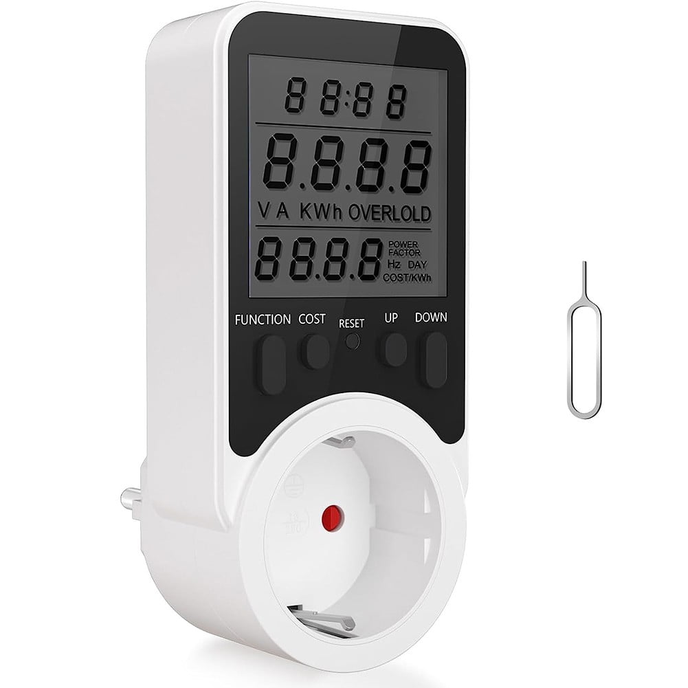 RAINB Power Cost Current Meter Power Meter Socket With 7 Monitoring