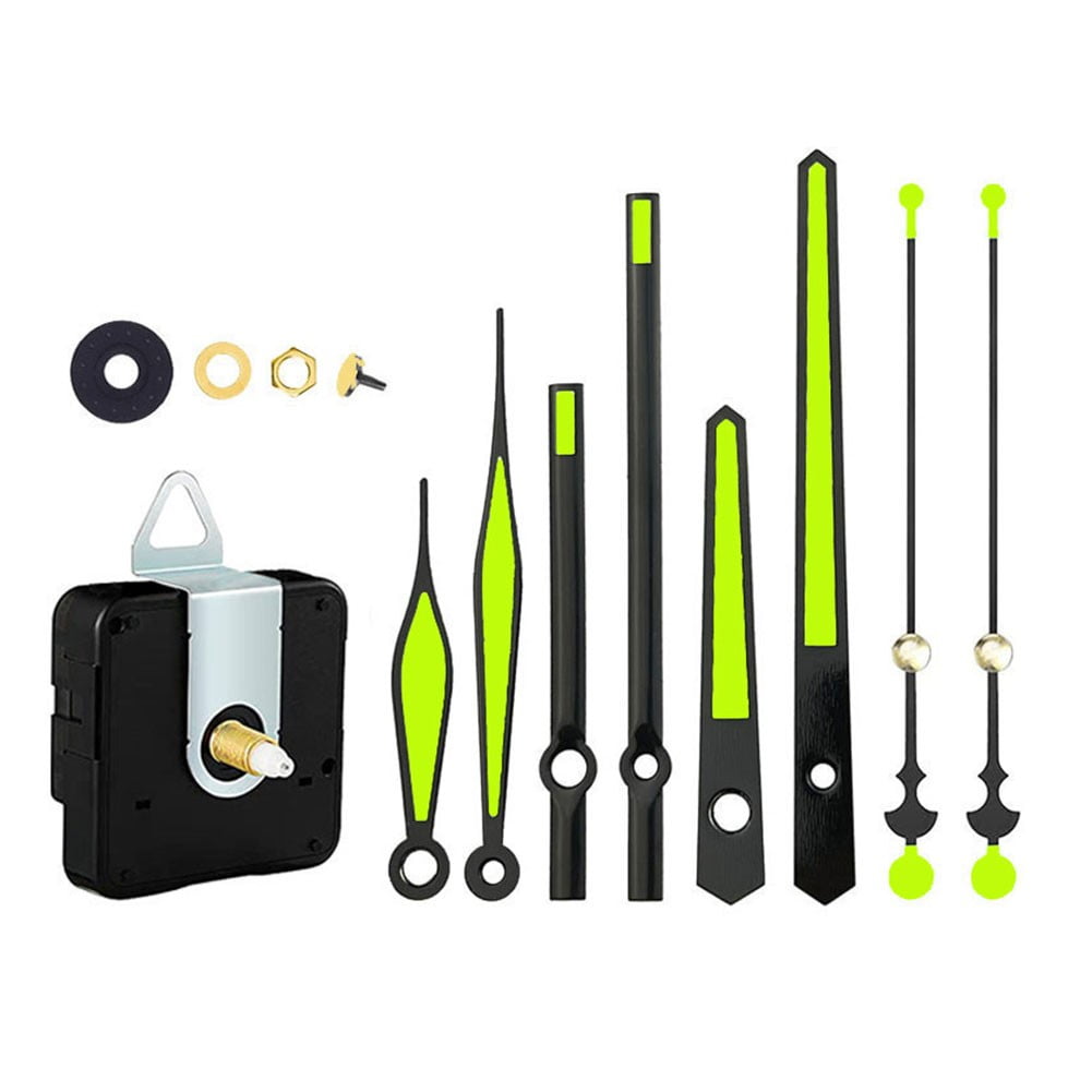 RAINB Silent Quartz Clock Mechanism Kit Long Shaft Fluorescence Clock