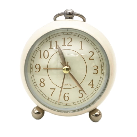 RAINB Vintage Stylish Vintage Alarm Clock Silent And Night Light Bedroom Bedside Decor