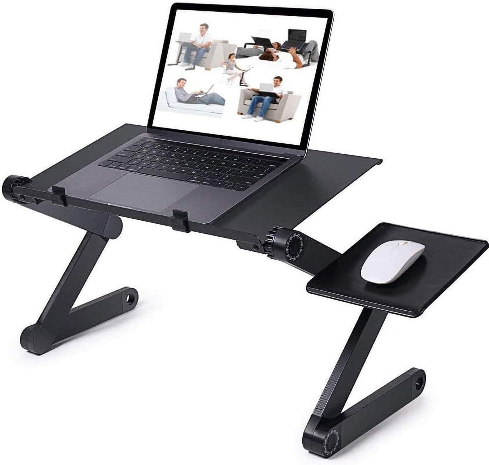 RAINBEAN Adjustable Laptop Book Desk Stand, Lazyboy Sofa Bed Table, Standing Workspace Pad, Black