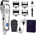 thumbnail image 1 of RAINBEAN Hair Clipper LED Displayed Cordless Hair Trimmer Set with Grooming Kit Cutting at Home Silver, 1 of 6