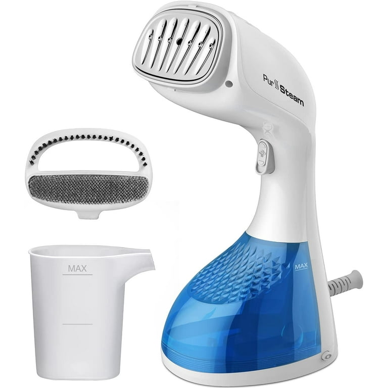 RAINBEAN Handheld Garment Steamer for Clothes 1400W Wrinkle Remover Blue White