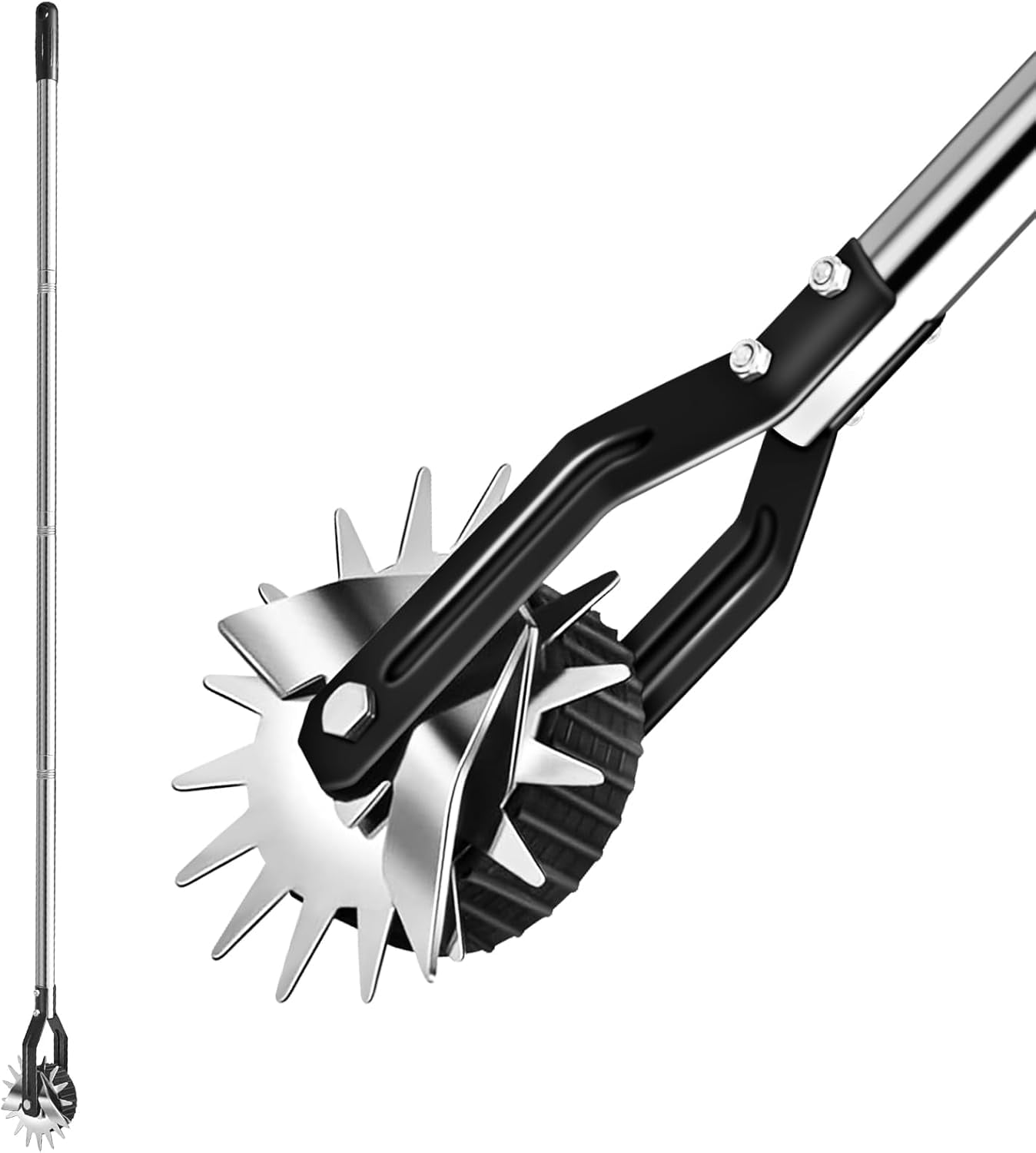 RAINBEAN Wheel Rotary Edger, Sidewalk Manual Lawn Edger, Stainless ...