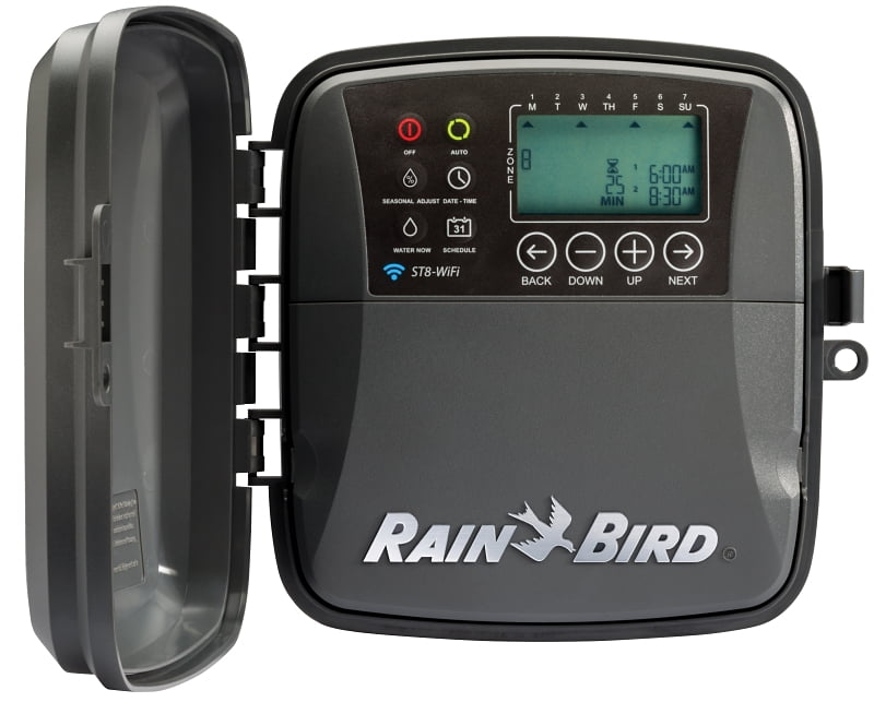 Rain Bird ST8O-2.0 Irrigation Timer, 24/120 VAC, 8 -Zone, 6 -Program ...