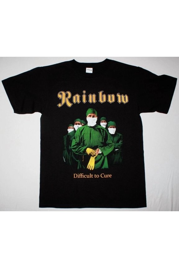 RAINBOW DIFFICULT TO CURE BLACKMORE Black Men S-234XL T-shirt C027