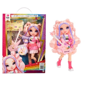 Rainbow High Jr High Rock Band - Bella, Pink 9 Fashion Doll with Guitar, Customize with Stickers