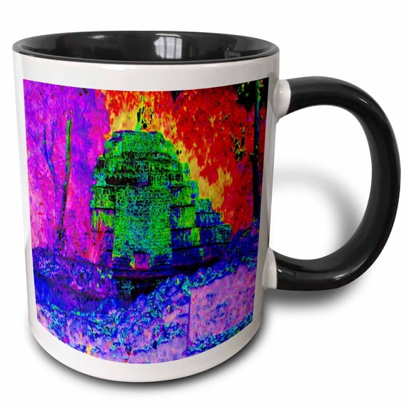 RAINBOW PYRAMID 15oz Two-Tone Black Mug mug-211810-9