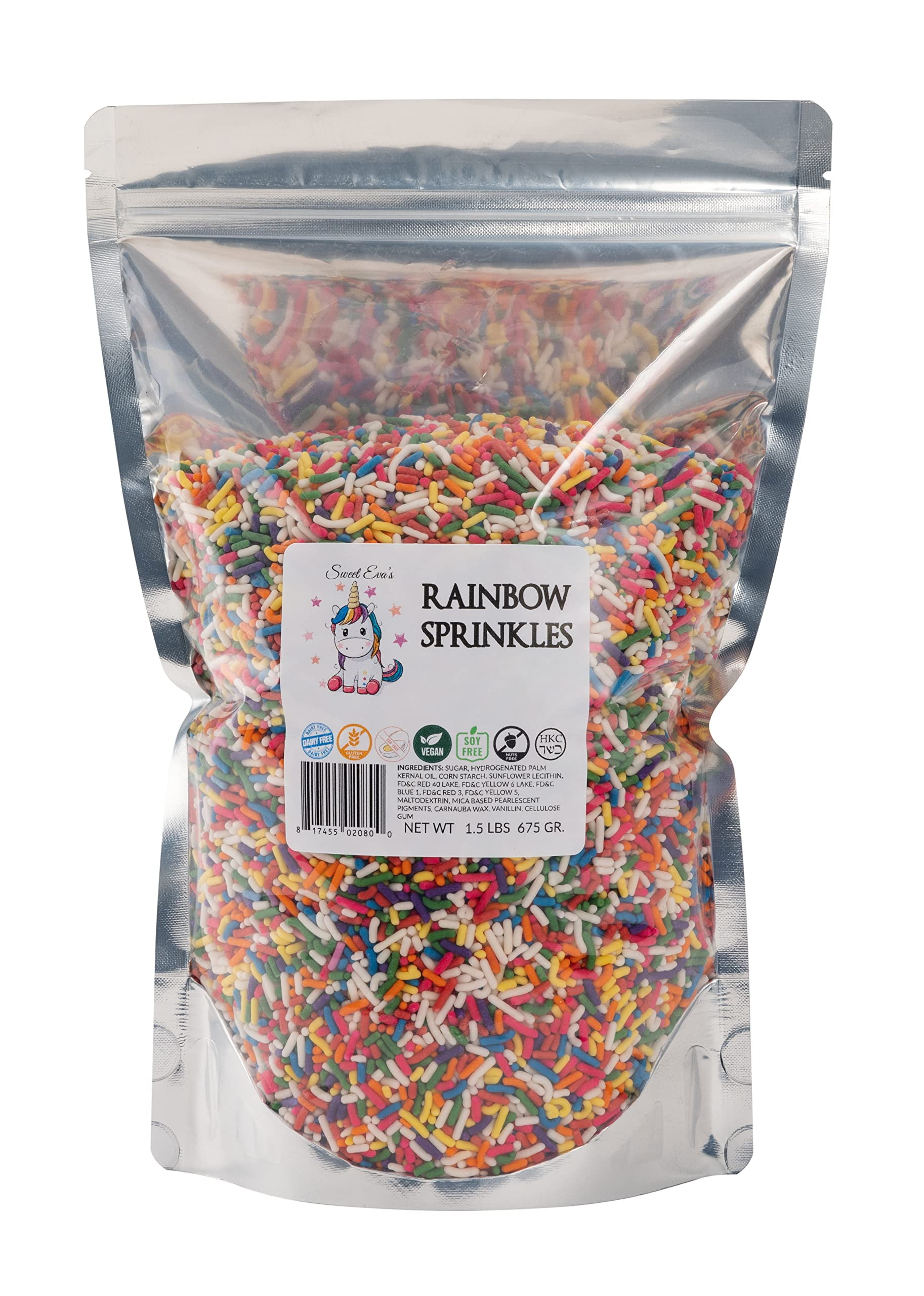 Pearlized Silver Sprinkles (Jimmies) - Large Bulk Bag For Baking & Decorating