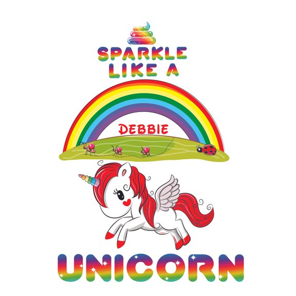RAINBOW UNICORN - Sparkle Like A Unicorn - Removable Kids Girls Nursery Bedroom Wall Lettering Art Decoration Rainbow Unicorn Ants & Bugs Design Vinyl Adhesive Home Wall Decal Sticker 7" x 10"