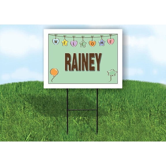 RAINEY WELCOME BABY GREEN 18 in x 24 in Yard Sign Road Sign with Stand