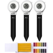 RainPoint Digital Compact Soil Moisture Meter for Indoor/Outdoor Plants, Soil Probe Hygrometer Sensor Tester Set, 3 Pack