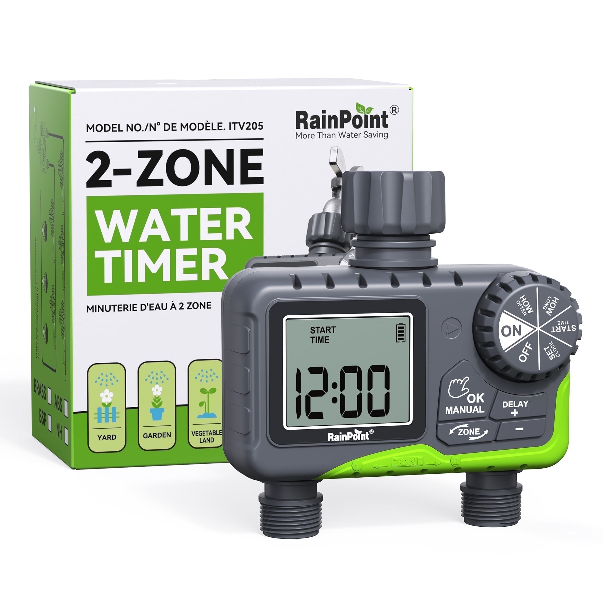 RainPoint Sprinkler Timer, Programmable Manual and Automatic Garden ...