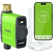RainPoint Smart Sprinkler Timer 1 Zone Irrigation System for Garden Watering, HTV145B Water Hose Timer and HWG023WRF WI-FI Hub
